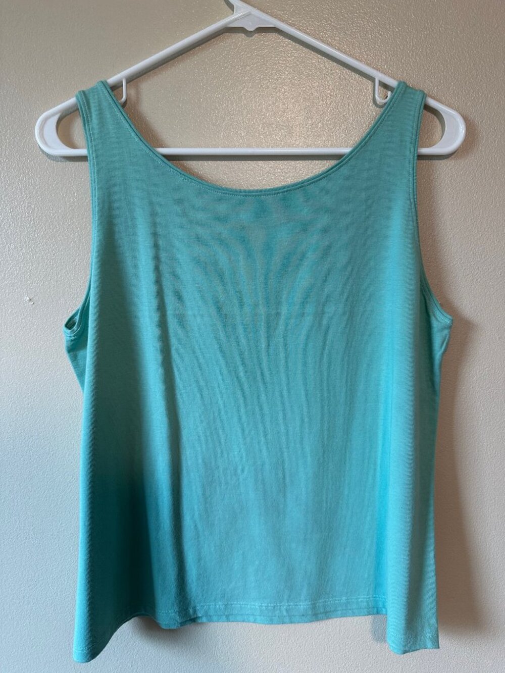 Eileen Fisher Cotton Tank and Linen Cardigan Set in Aqua size medium - Picture 4 of 10